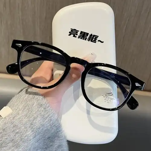 81006超轻tr90防蓝光平光眼镜潮时尚圆框男女同款眼镜框可配度数