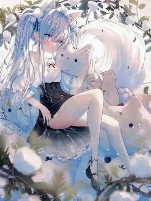 出单蓝发蓝瞳白发蓝瞳金发异瞳