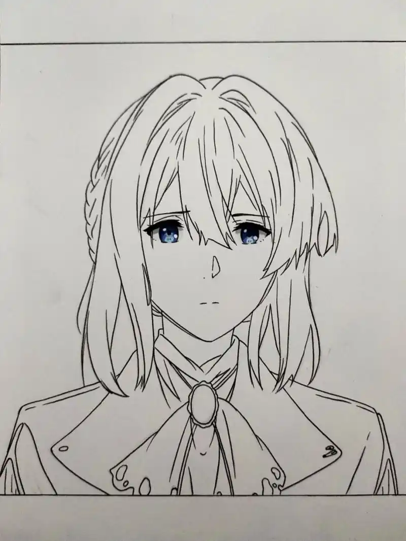 画一个薇尔莉特 有很多宝私信我问我"为什么线条那么流畅 起型那么准"