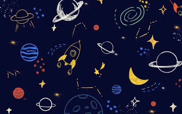 星空银河png素材卡通宇宙飞船元素太空星空宇宙宇航员梦幻唯美鲸鱼