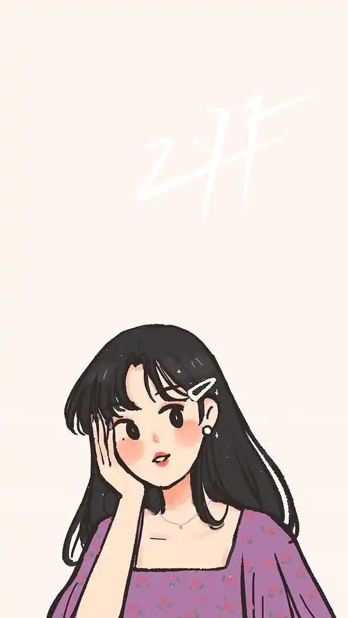 涂鸦人物插画屏保