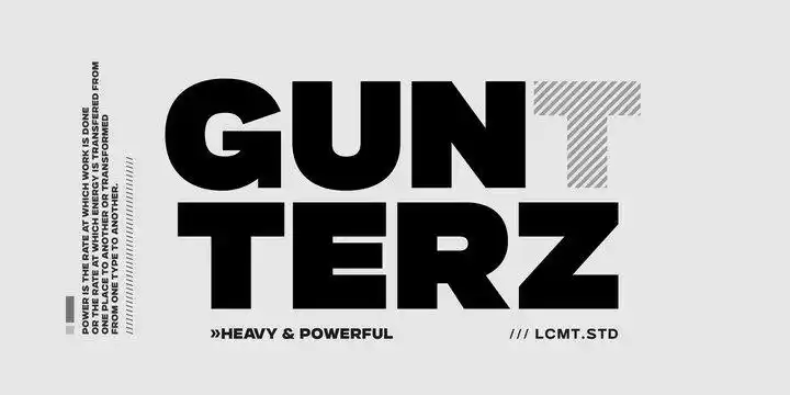 gunterz-black-现代加粗海报无衬线-英文字体下载