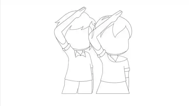敬礼简笔画怎么画 敬礼简笔画简单 - 水彩迷