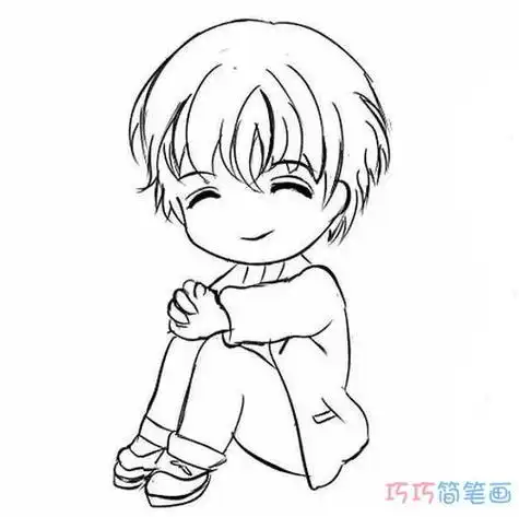 男孩简笔画男孩简笔画卡通可爱