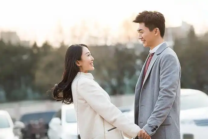 愉悦,年轻,中国人,情侣,约会