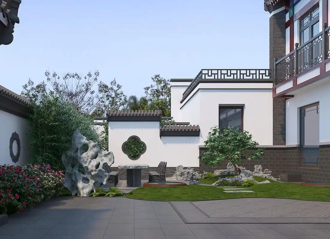 中式四合院别墅设计案例.中式四合院通 - 抖音