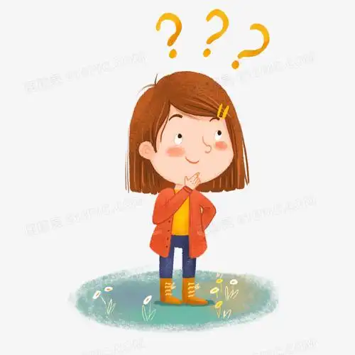 元素想一想图精灵为您提供手绘卡通思考的小女孩插画免抠元素免费下载