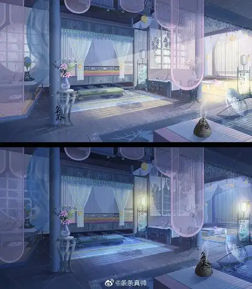 二次元古风皇子宫卧室 - 米画师