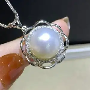 珍珠吊坠单颗海水白色图片