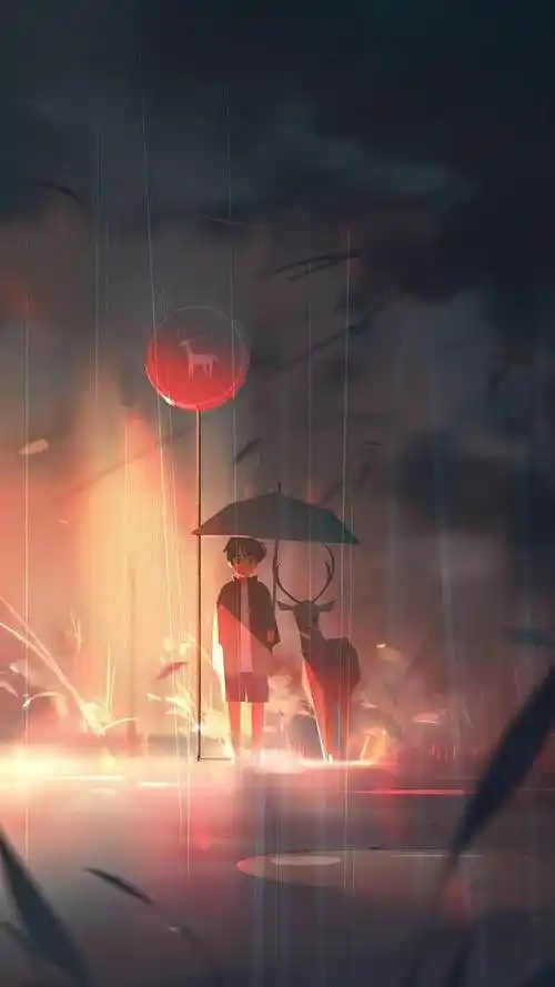 孤独意境动漫女生手机壁纸