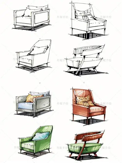 今日份室内单体手绘图,线稿 上色暑假学习苞鸣中～线上/线下(坐标天津