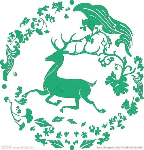 梅花鹿设计图__绘画书法_文化艺术_设计图库_昵图网nipic.com