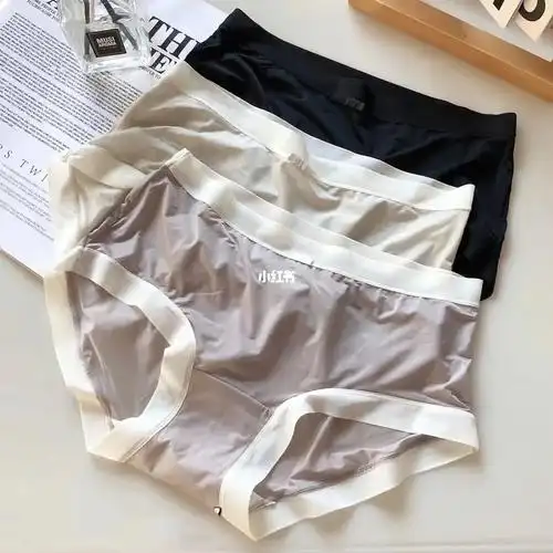 冰丝内裤女人花3227三条盒装裤头中腰无痕性