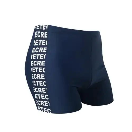 批发男士新款韩版修身时尚英文拼色游泳裤 男温泉加大泳裤 银1282