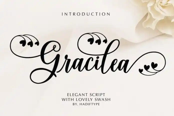 gracilea-爱心花体-可爱的手写艺术连笔-英文字体下载