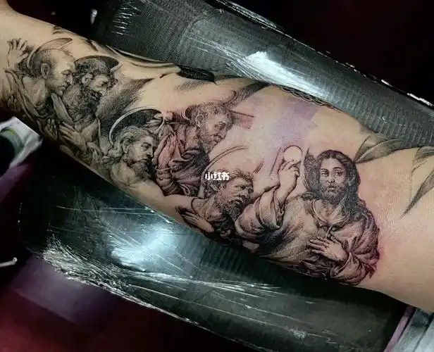 欧美写实纹身最后的晚餐