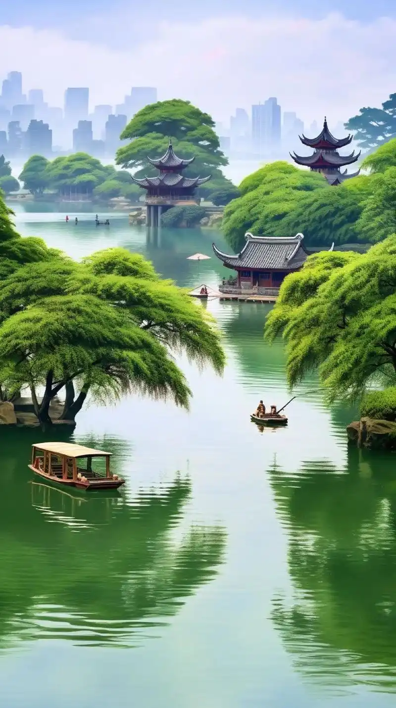 西湖美景.#交出手机里的夏日库存照片 西湖不仅是一个风景优美 - 抖音