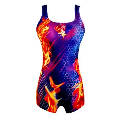 2018三奇专柜新品加肥大码专业运动员竞技比赛速干泳衣女三角连体