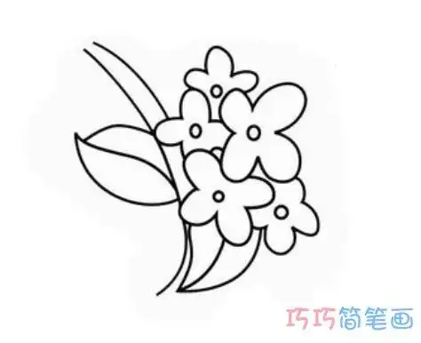 桂花怎么画好看简单_带步骤图桂花简笔画图片