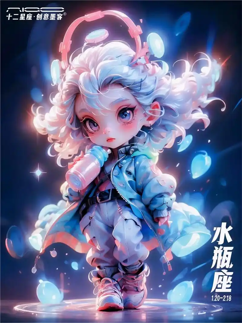 十二星座之水瓶座壁纸.#图文伙伴计划2023  水瓶座(1. - 抖音