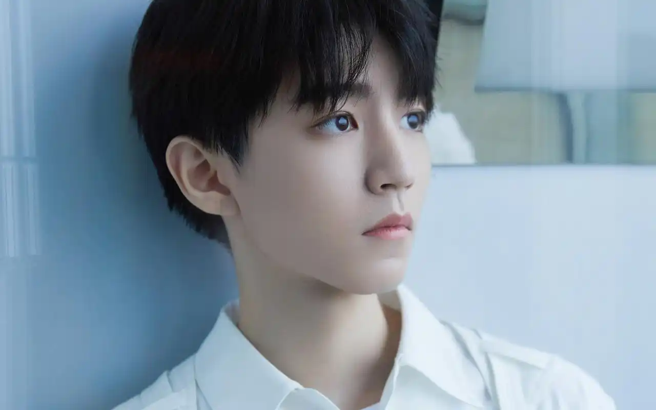 王俊凯白衫清爽帅气桌面壁纸