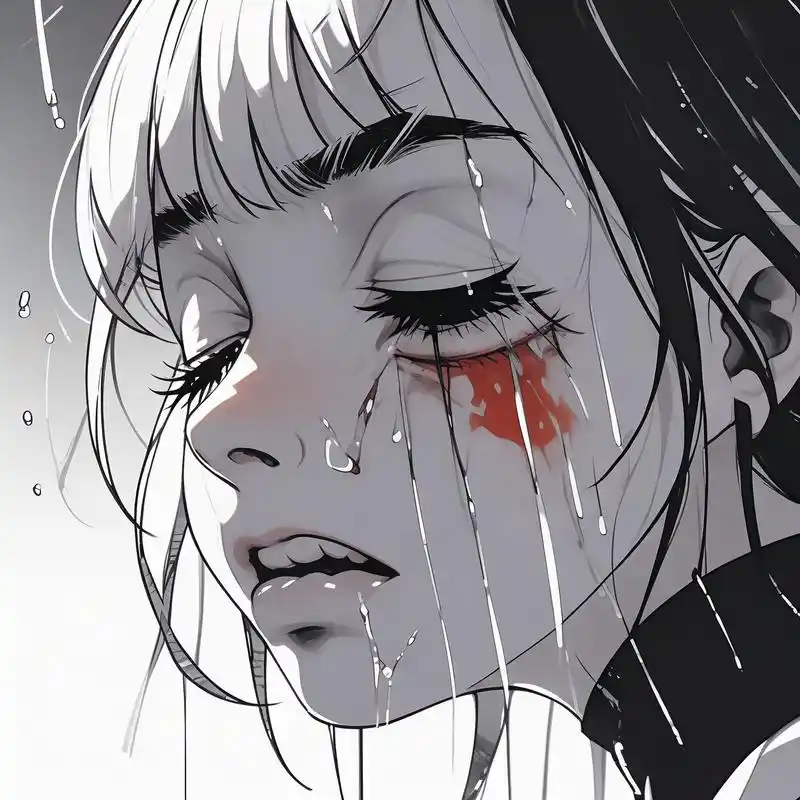 😢哭哭的女生头像💔 这些哭哭的女生头像,透露出一种令人心碎的