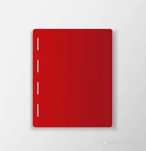 顶视图红色笔记本上白色桌子背景空白纸张湾