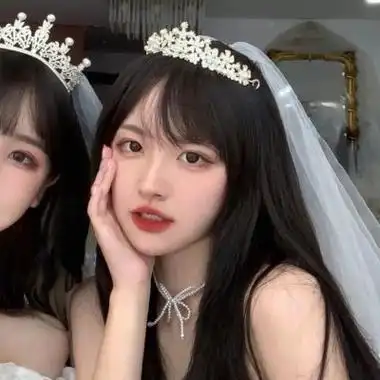 姐妹头像可爱2个人,单人双人两张分开的