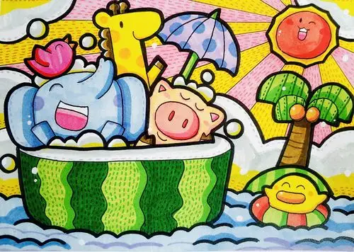 儿童画考级(5级)范画