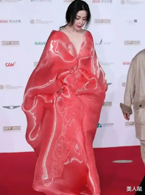 前不久范冰冰携带自己主演的作品《绿叶》参加了韩国釜山电影节,红毯