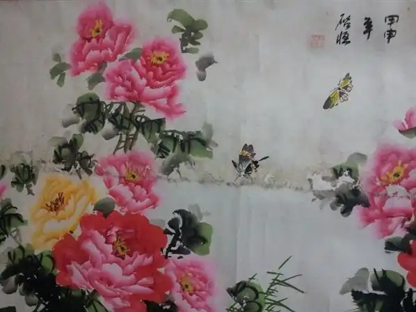 王启桓牡丹蝴蝶