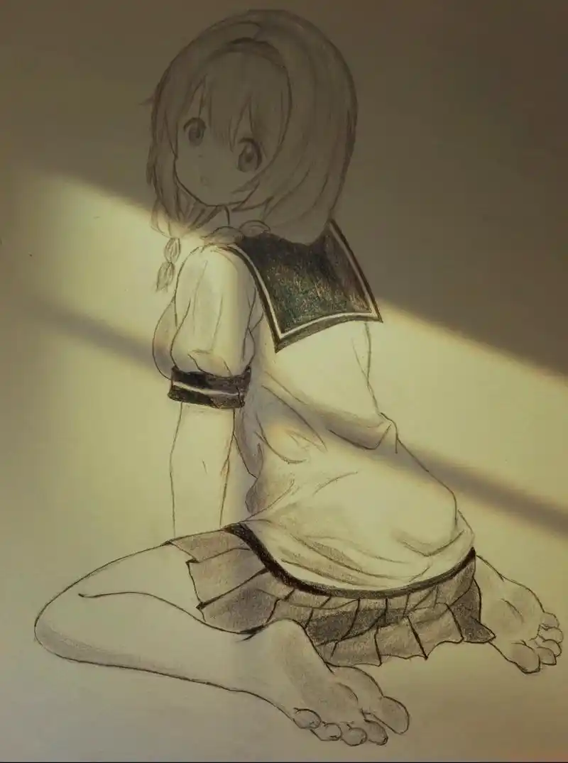 水手服小萝莉怎么画.#手绘 #二次元少女 #手绘过程 #ji - 抖音