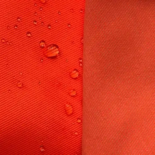 优质供应斜纹t/c荧光黄/橙色 安全防护布料 克重260克,防水透气1