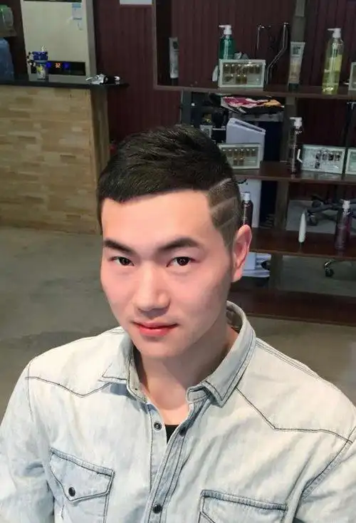 男士剃刀疤的短头发造型,短发图片,发型图片