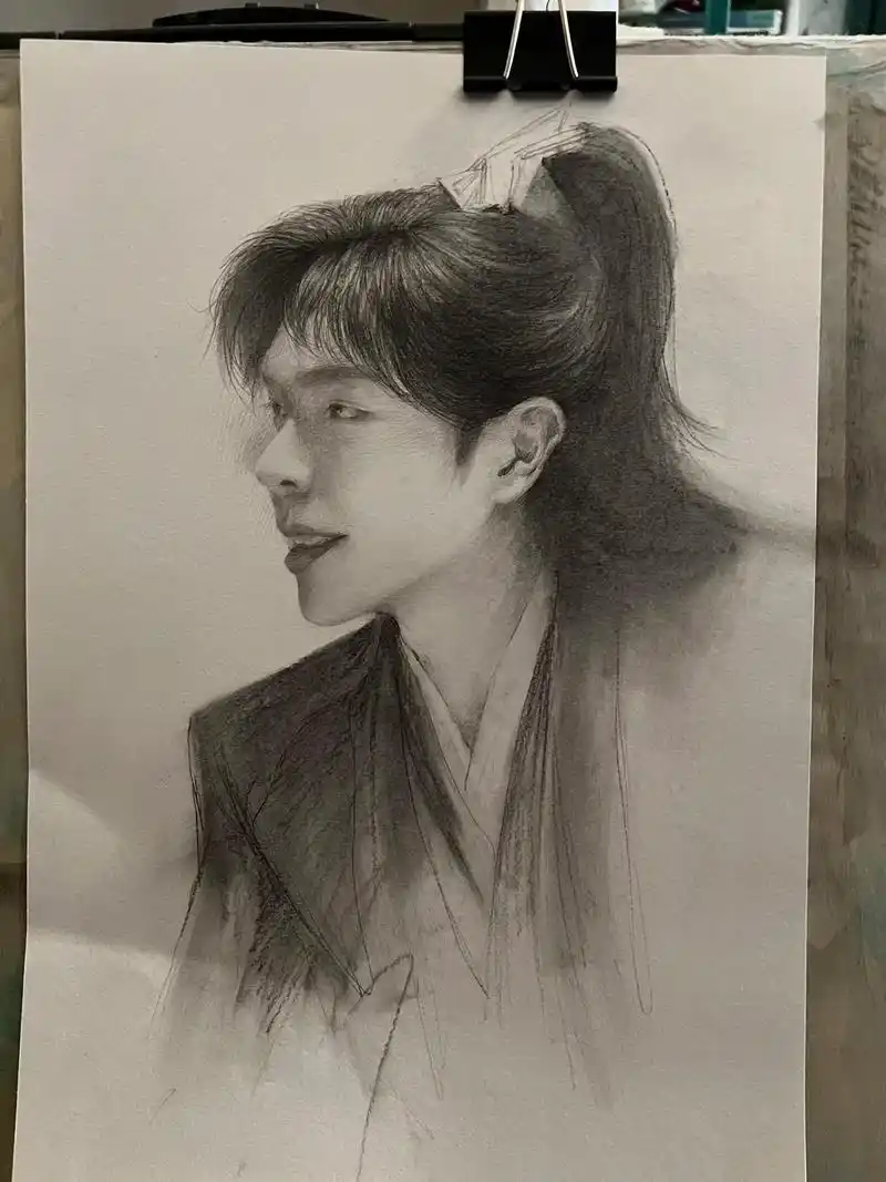 来个帅哥吧#庆余年 #范闲 #张若昀 #素描 #画画 - 抖音