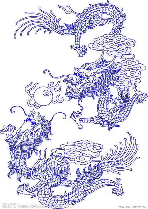 双龙戏珠图图片