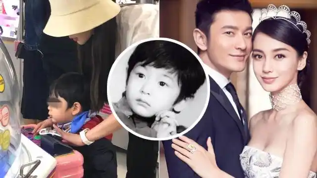 母爱满满!angelababy带伤陪儿子玩游戏,小海绵侧颜神似黄晓明