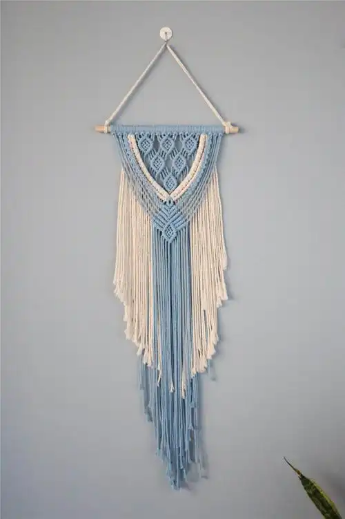 手工编织棉绳挂毯波西米亚风欧美客厅壁饰墙饰复古棉绳流苏挂饰