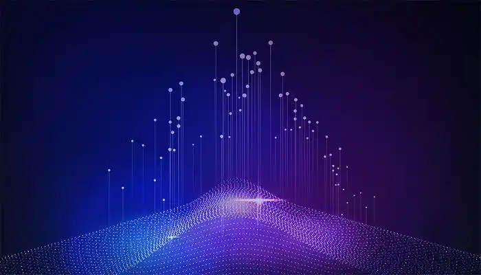 紫色蓝色蓝紫科技线条大数据竖线背景