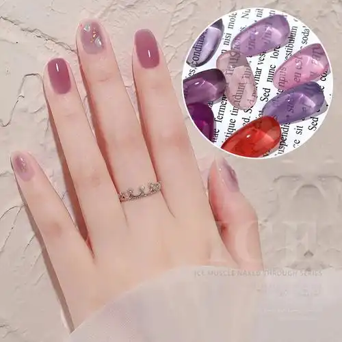 甲油2021年新款夏天流行色冰透葡萄紫脏紫色指甲油指甲彩妆