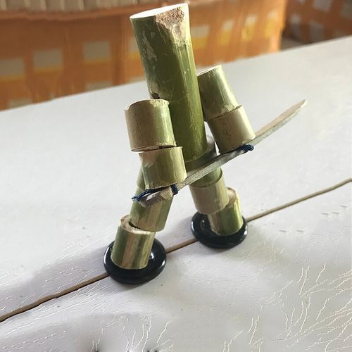 林檎竹节人材料手工制作竹子玩具竹节人小学生竹结人木偶人 竹节人