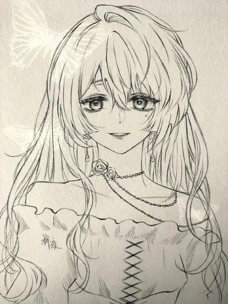 动漫.据说我是反派大小姐#梓夜下线了 #临摹 #据说我是反派