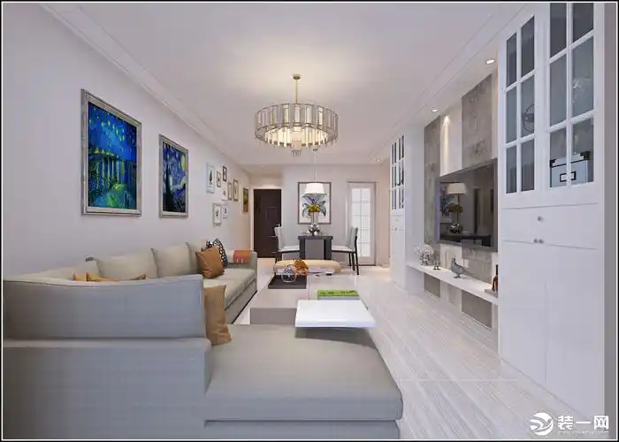 京华佳苑95平现代简约装修效果图-家居美图-装一网效果图