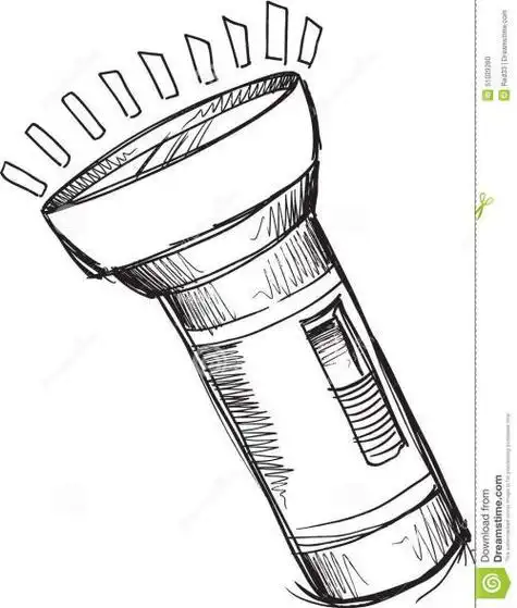 手电筒卡通简笔画