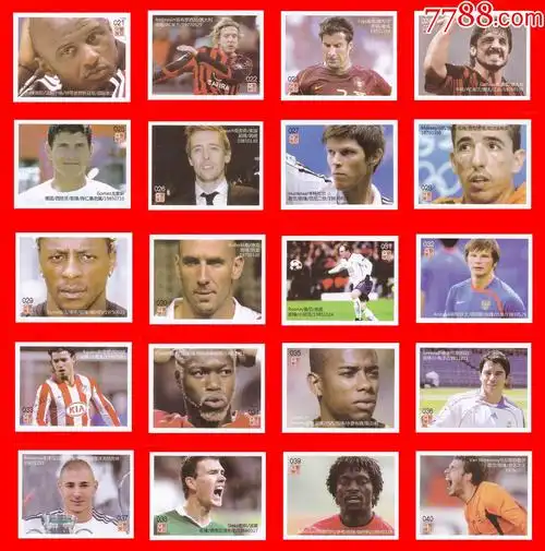 火花足球巨星世界足坛一百位明星浙江丰安贴标1001
