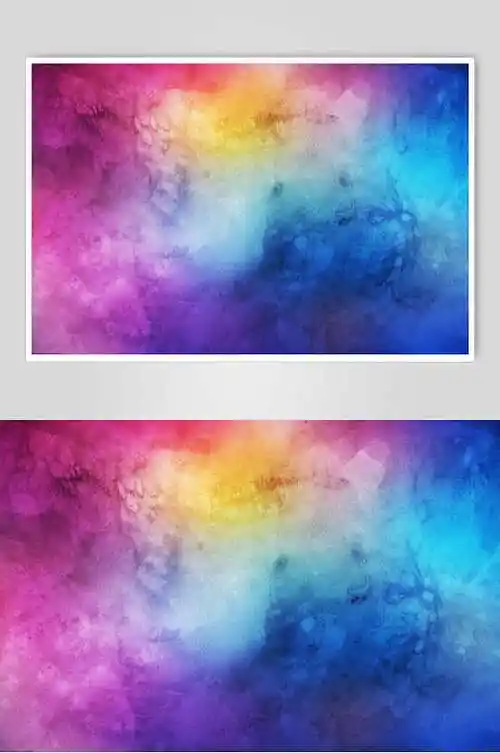 紫蓝色混合颜色水彩图片