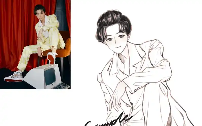 速写训练day54,画了王俊凯帅哥