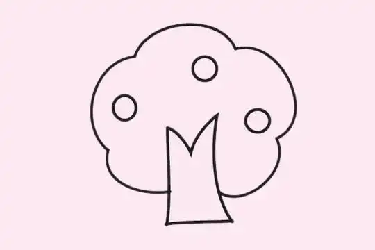 果树简笔画简单画法步骤图片大全