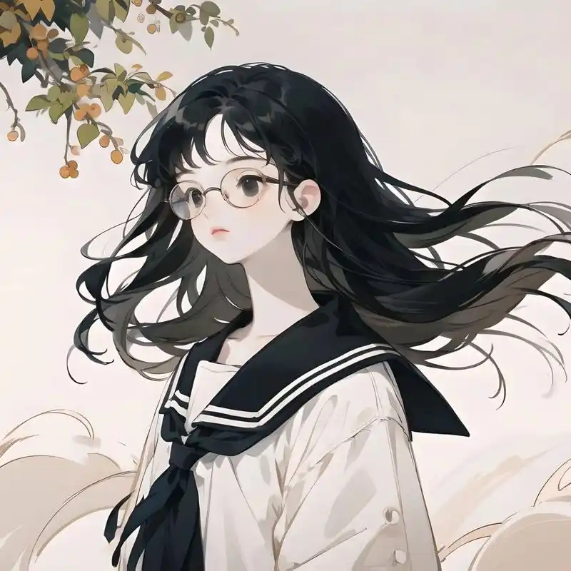 眼镜61女生头像～ 美女贴贴～学生气息扑面而来,眼镜控这谁顶得住呀