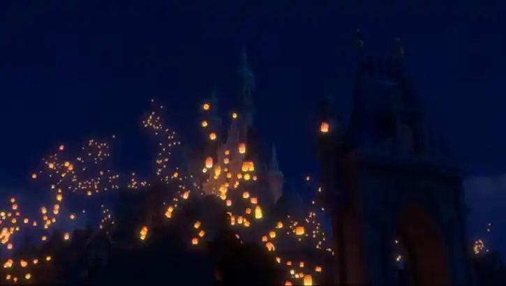 《长发公主》里面的天灯场景